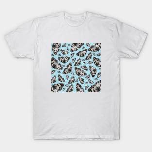 Butterfly pattern. butterflies. blue T-Shirt